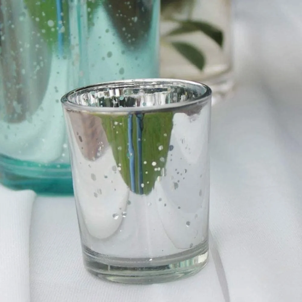 12 Mercury Glass Candle Votives 2.75 inch - Picture 7 of 7